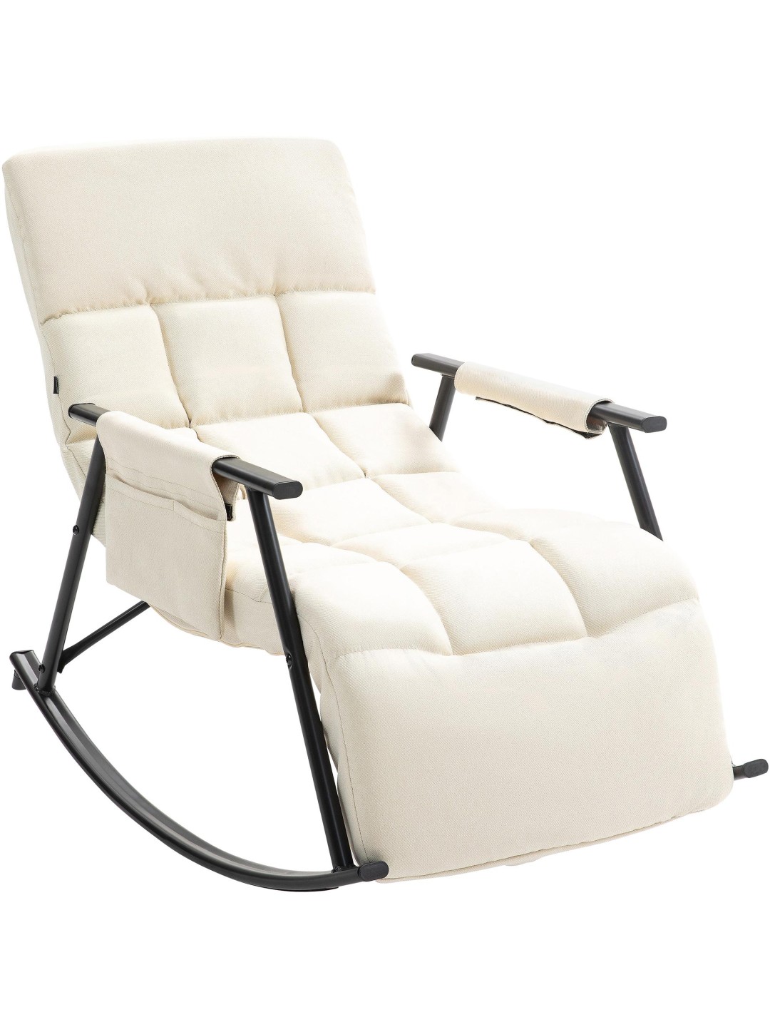 Schommelstoel Cathy stof, crème