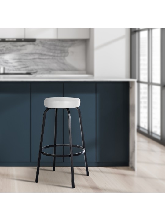 Barkruk Kamari kunstleer, wit