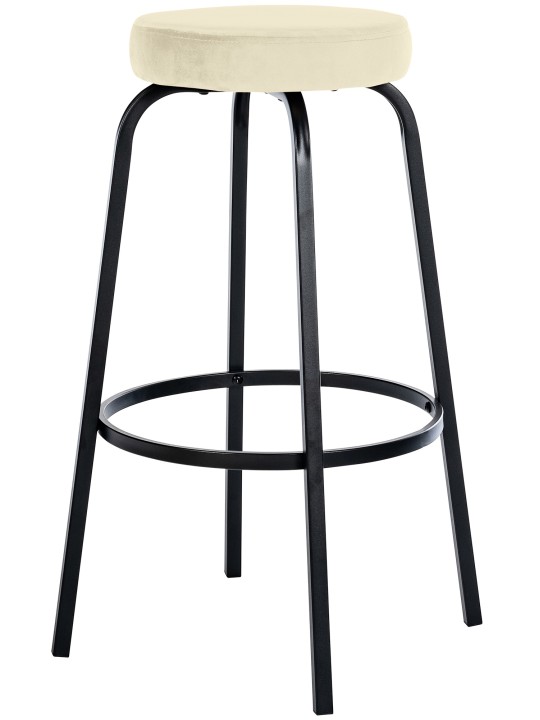 Barkruk Kamari fluweel, crème