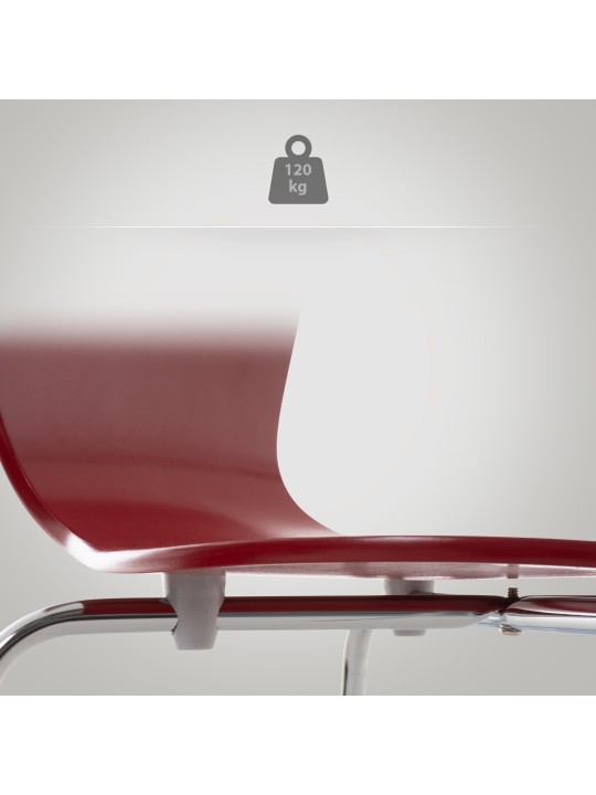 Set van 4 Calisto bezoekersstoelen, rood Set van 4 Calisto bezoekersstoelen, rood