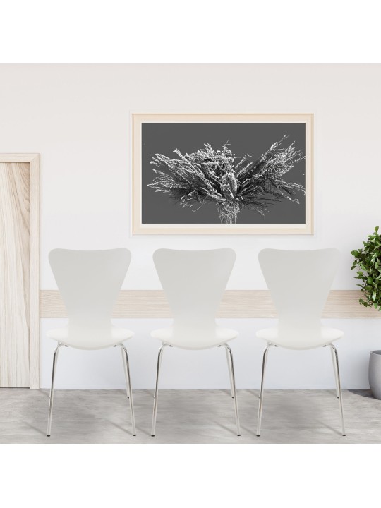 Set van 4 Calisto bezoekersstoelen, wit Set van 4 Calisto bezoekersstoelen, wit