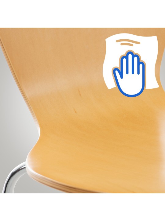 Set van 4 Calisto bezoekersstoelen, naturel Set van 4 Calisto bezoekersstoelen, naturel