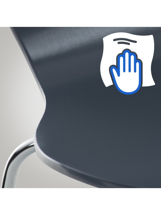 Set van 4 Calisto bezoekersstoelen, grijs