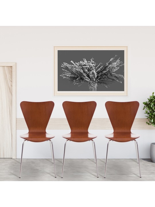 Set van 4 Calisto bezoekersstoelen, bruin