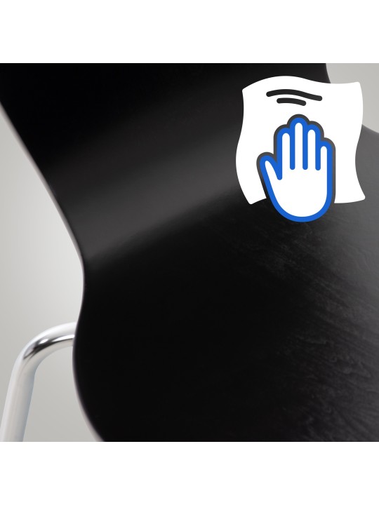 Set van 4 Calisto bezoekersstoelen, zwart Set van 4 Calisto bezoekersstoelen, zwart