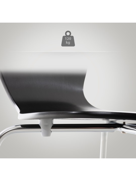 Set van 4 Calisto bezoekersstoelen, zwart Set van 4 Calisto bezoekersstoelen, zwart