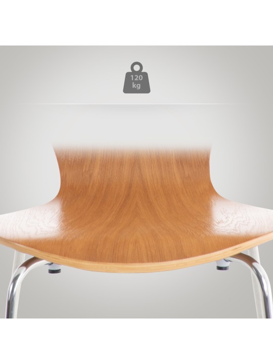 Set van 4 Calisto bezoekersstoelen, eiken Set van 4 Calisto bezoekersstoelen, eiken