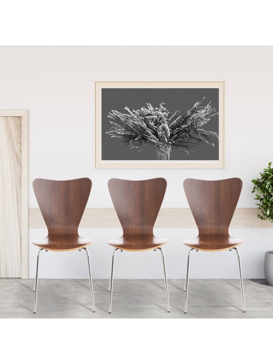 Set van 4 Calisto bezoekersstoelen, walnoot Set van 4 Calisto bezoekersstoelen, walnoot