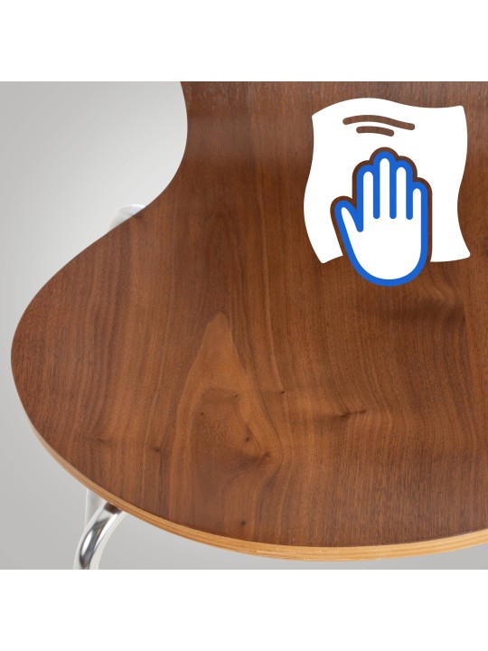 Set van 4 Calisto bezoekersstoelen, walnoot Set van 4 Calisto bezoekersstoelen, walnoot