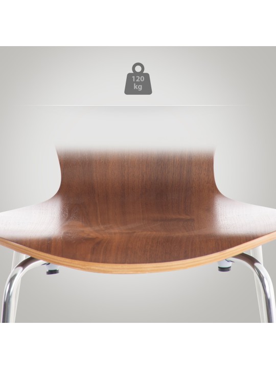 Set van 4 Calisto bezoekersstoelen, walnoot Set van 4 Calisto bezoekersstoelen, walnoot