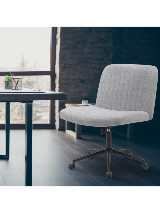 Bureaustoel Kingman stof, lichtgrijs