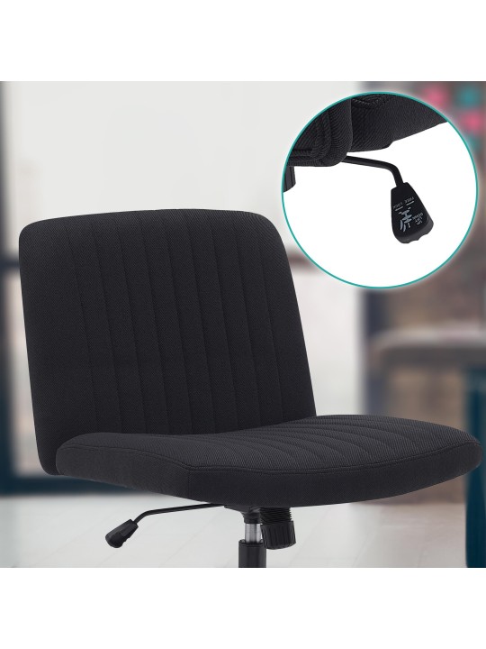 Bureaustoel Kingman stof, zwart