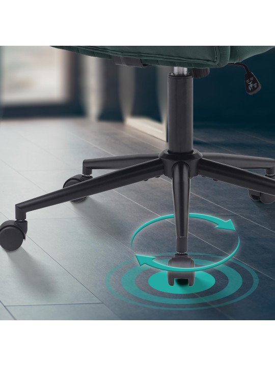 Bureaustoel Kingman fluweel, groen