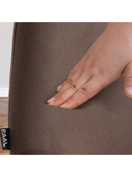 Barkruk Braga fluweel chroom, bruin Barkruk Braga fluweel chroom, bruin