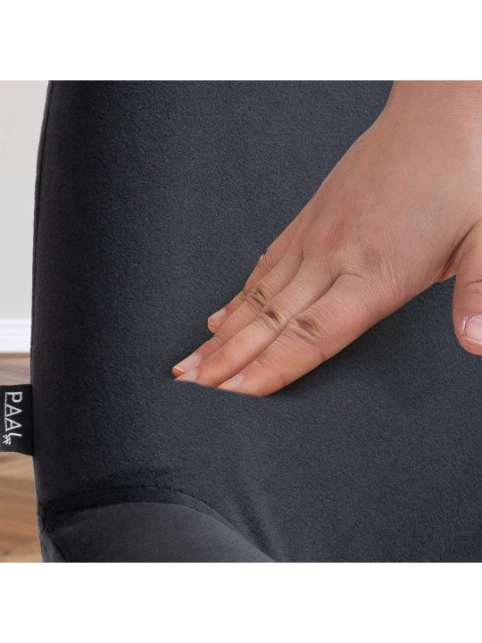 Barkruk Braga fluweel chroom, zwart