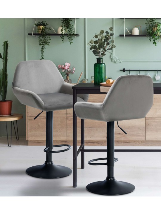 Barkruk Braga fluweel, grijs Barkruk Braga fluweel, grijs