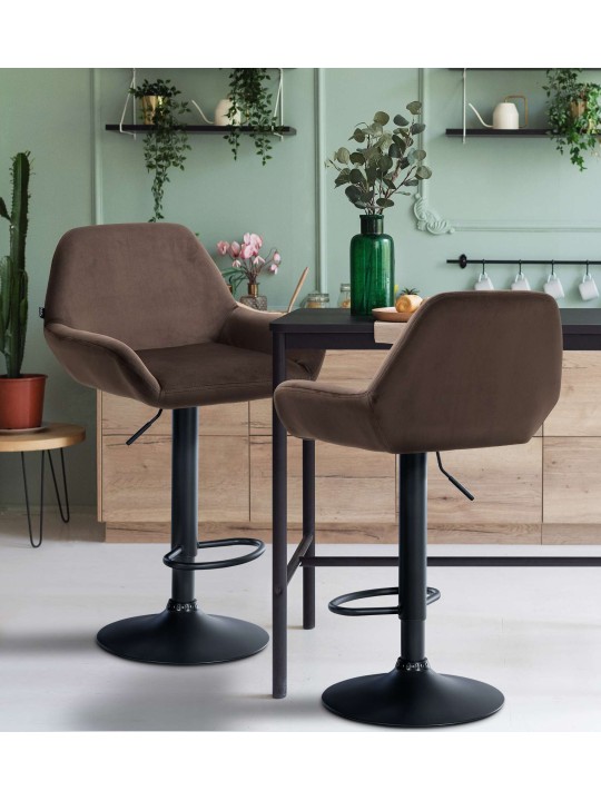 Barkruk Braga fluweel, bruin Barkruk Braga fluweel, bruin