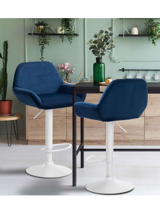 Barkruk Braga fluweel, blauw Barkruk Braga fluweel, blauw
