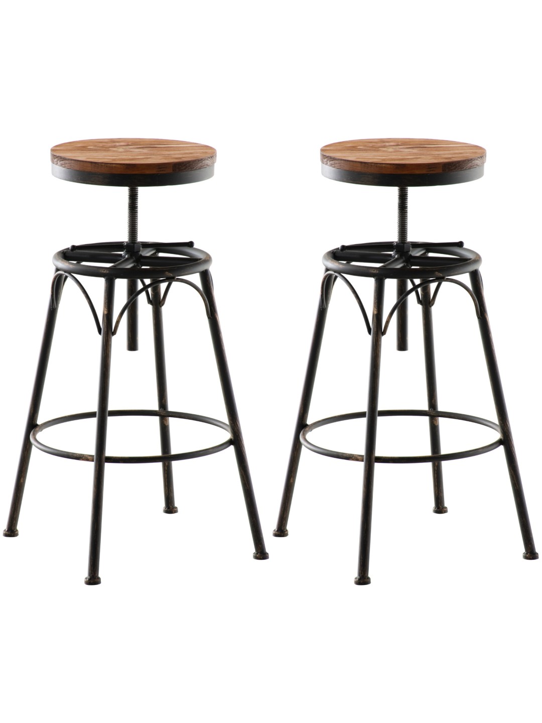 Set van 2 barkrukken Beam, brons