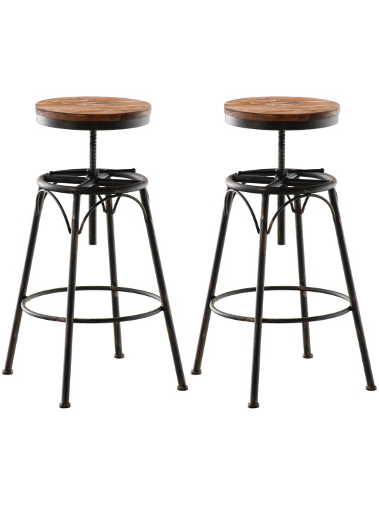 Set van 2 barkrukken Beam, brons