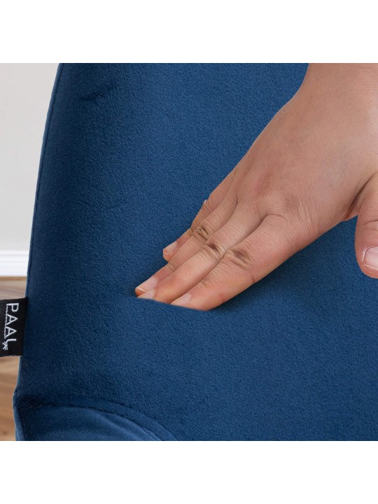 Set van 2 barkrukken Braga fluweel chroom, blauw