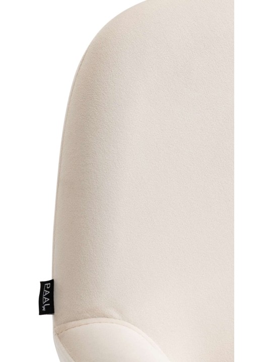 Set van 2 barkrukken Braga fluweel chroom, crème