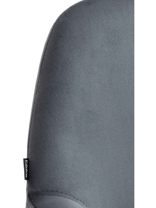 Set van 2 barkrukken Braga fluweel chroom, donkergrijs