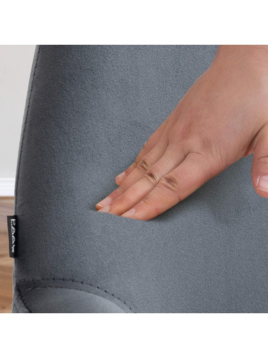 Set van 2 barkrukken Braga fluweel, donkergrijs