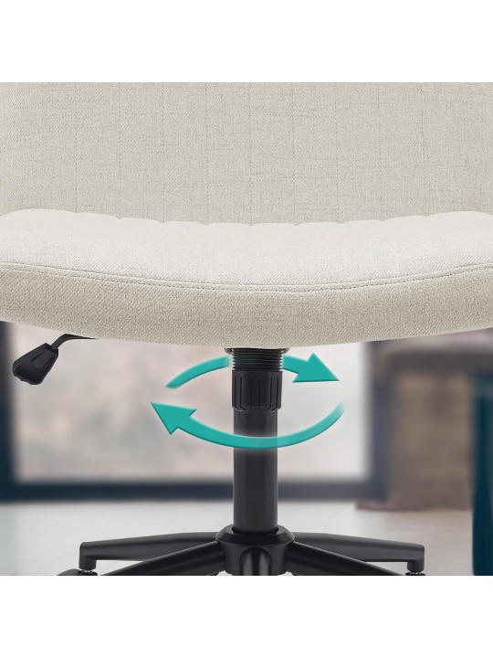 Bureaustoel Kingman stof, crème