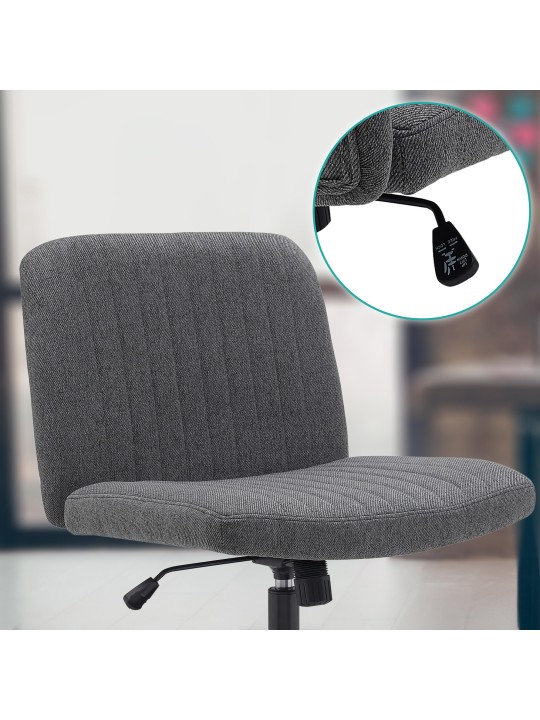 Bureaustoel Kingman stof, donkergrijs