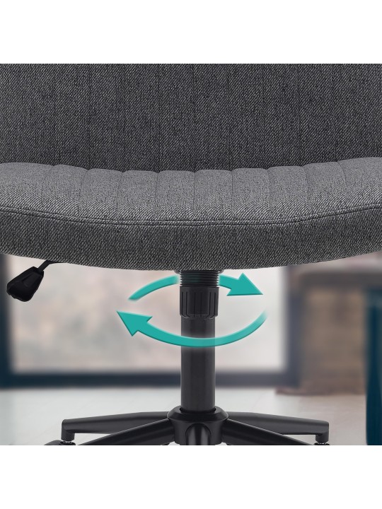 Bureaustoel Kingman stof, donkergrijs