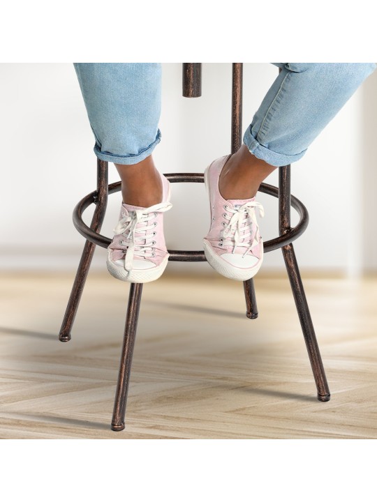 Set van 2 barkrukken Pino, hout, brons