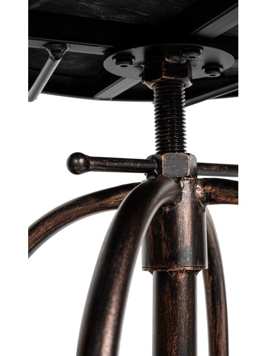 Set van 2 barkrukken Pino, hout, brons