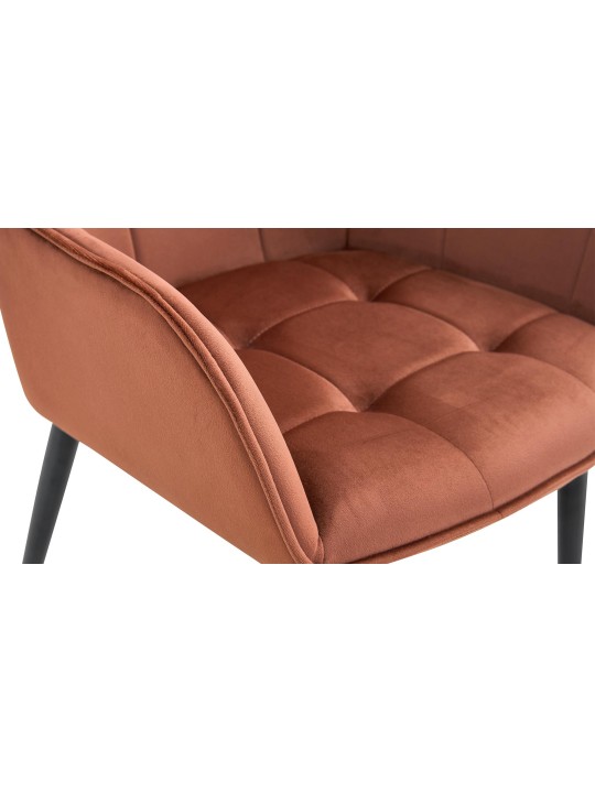 Ferndale fluwelen eetkamerstoel, bruin Ferndale fluwelen eetkamerstoel, bruin