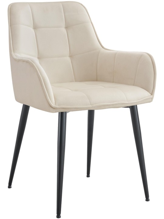 Ferndale fluwelen eetkamerstoel, crème Ferndale fluwelen eetkamerstoel, crème