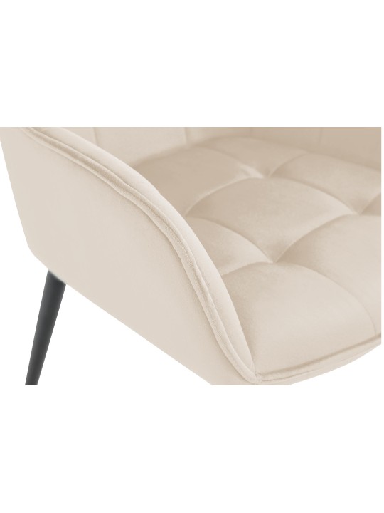 Ferndale fluwelen eetkamerstoel, crème Ferndale fluwelen eetkamerstoel, crème