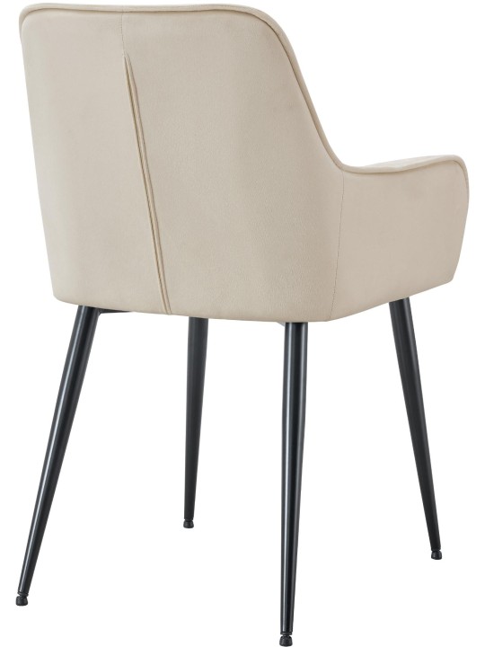 Ferndale fluwelen eetkamerstoel, crème Ferndale fluwelen eetkamerstoel, crème