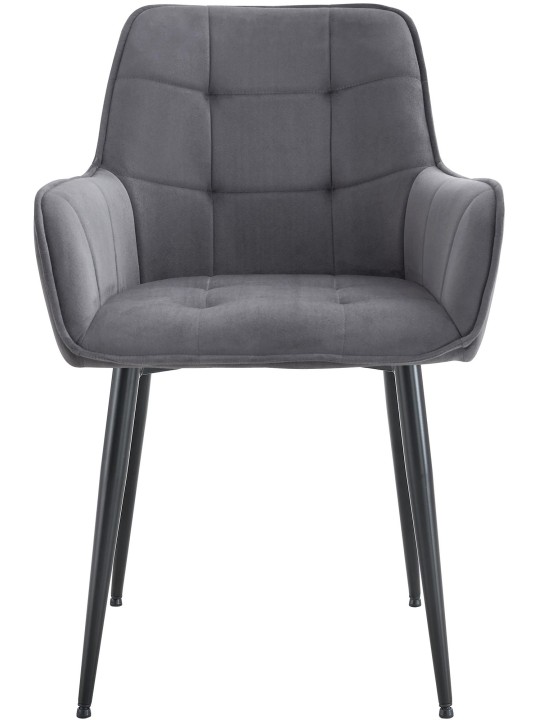 Ferndale fluwelen eetkamerstoel, donkergrijs Ferndale fluwelen eetkamerstoel, donkergrijs