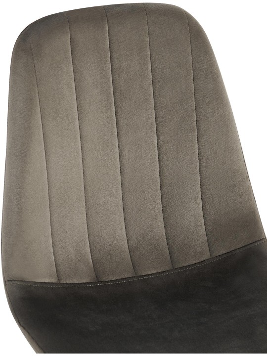 Baxter fluwelen eetkamerstoel, antraciet