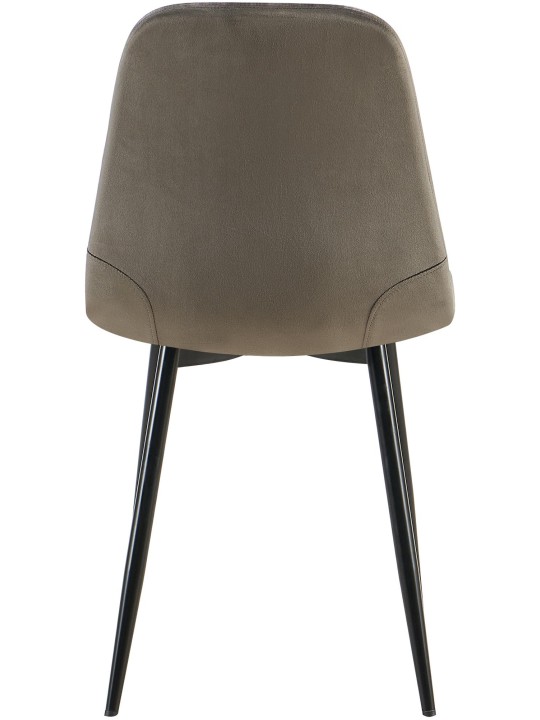 Baxter fluwelen eetkamerstoel, antraciet