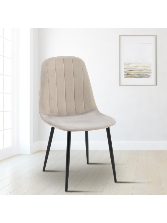 Baxter fluwelen eetkamerstoel, grijs Baxter fluwelen eetkamerstoel, grijs