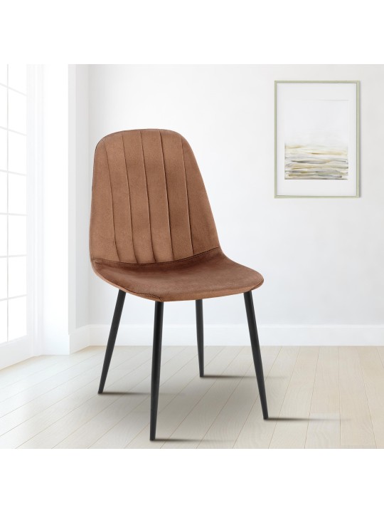 Baxter fluwelen eetkamerstoel, bruin Baxter fluwelen eetkamerstoel, bruin