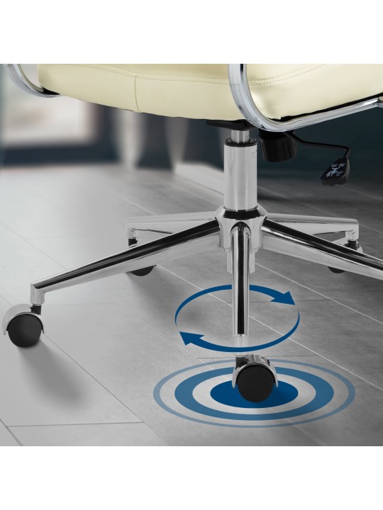 Bureaustoel Oakland kunstleer, crème