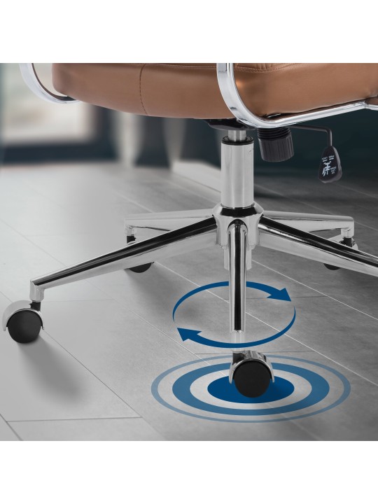 Bureaustoel Oakland kunstleer, lichtbruin