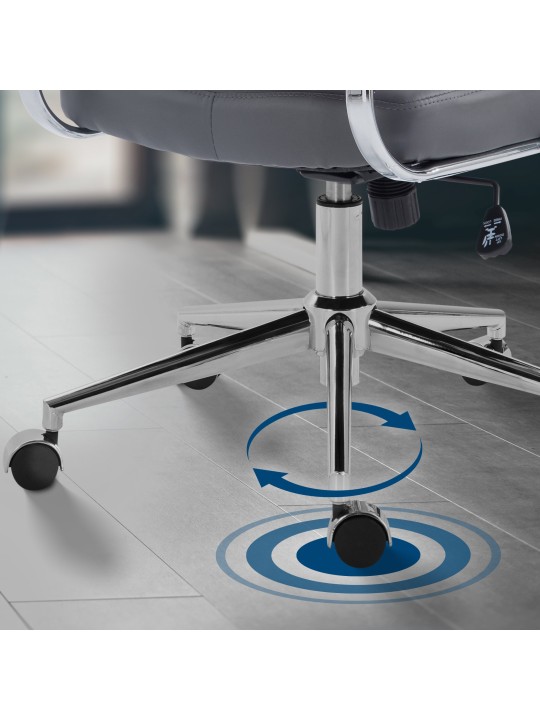 Bureaustoel Oakland kunstleer, grijs