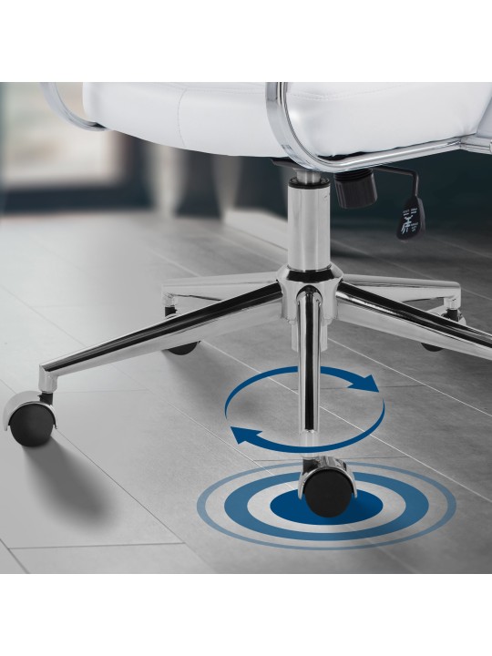 Bureaustoel Oakland kunstleer, wit