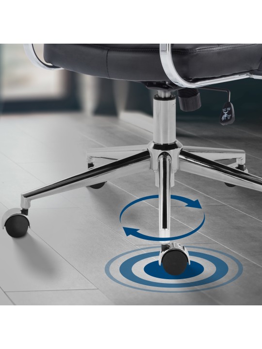 Bureaustoel Oakland kunstleer, zwart