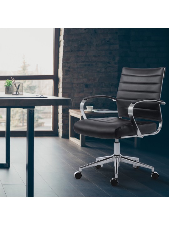 Bureaustoel Oakland kunstleer, zwart