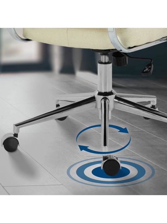 Bureaustoel Oakland stof, crème