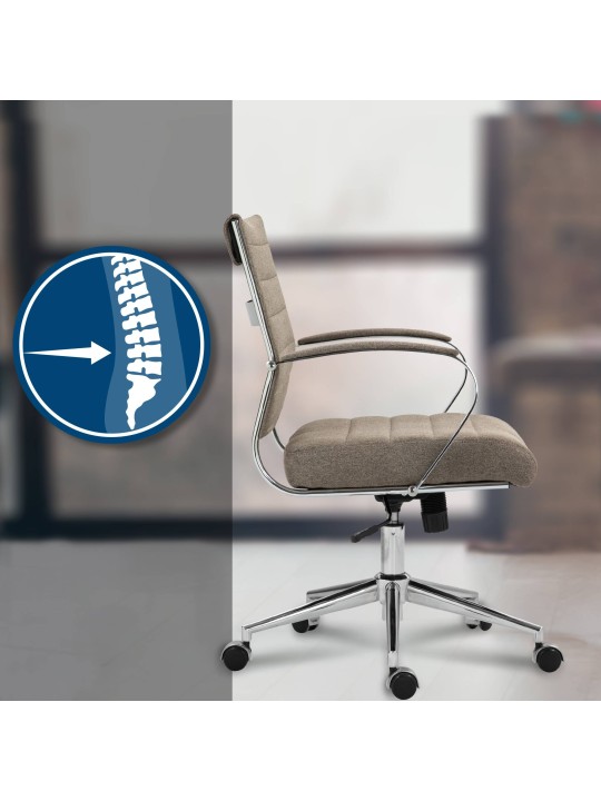 Bureaustoel Oakland stof, taupe